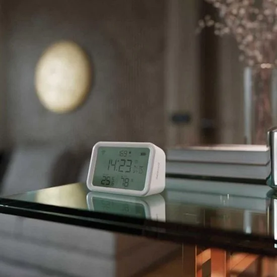 Porodo Lifestyle WiFi Smart Clock Ambience Sensor - White